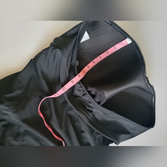 Crochet Flounce High Coverage One Piece Swimsuit Kona Sol Black strapless XL New - Picture 8 of 9